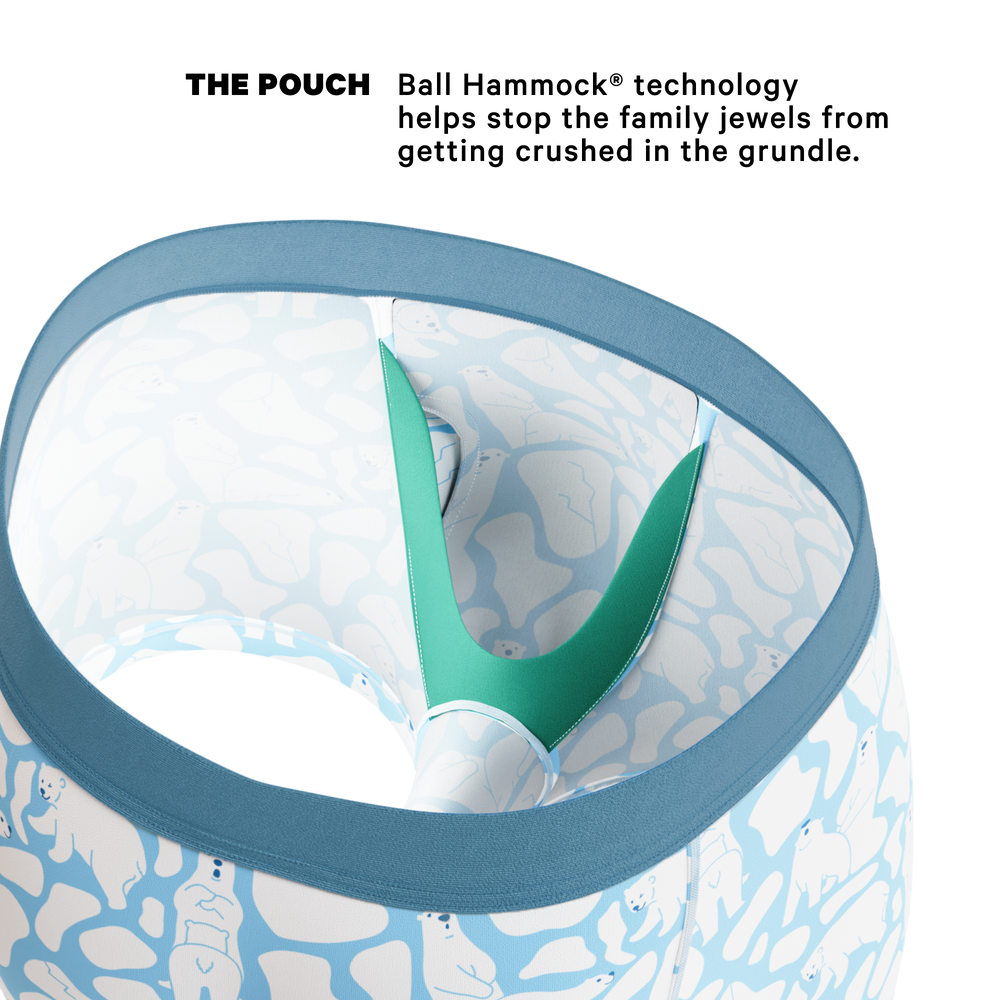 The Polar Polka | Polar Bear Scene Ball Hammock® Pouch Trunks Underwear - Shinesty - Flyclothing LLC