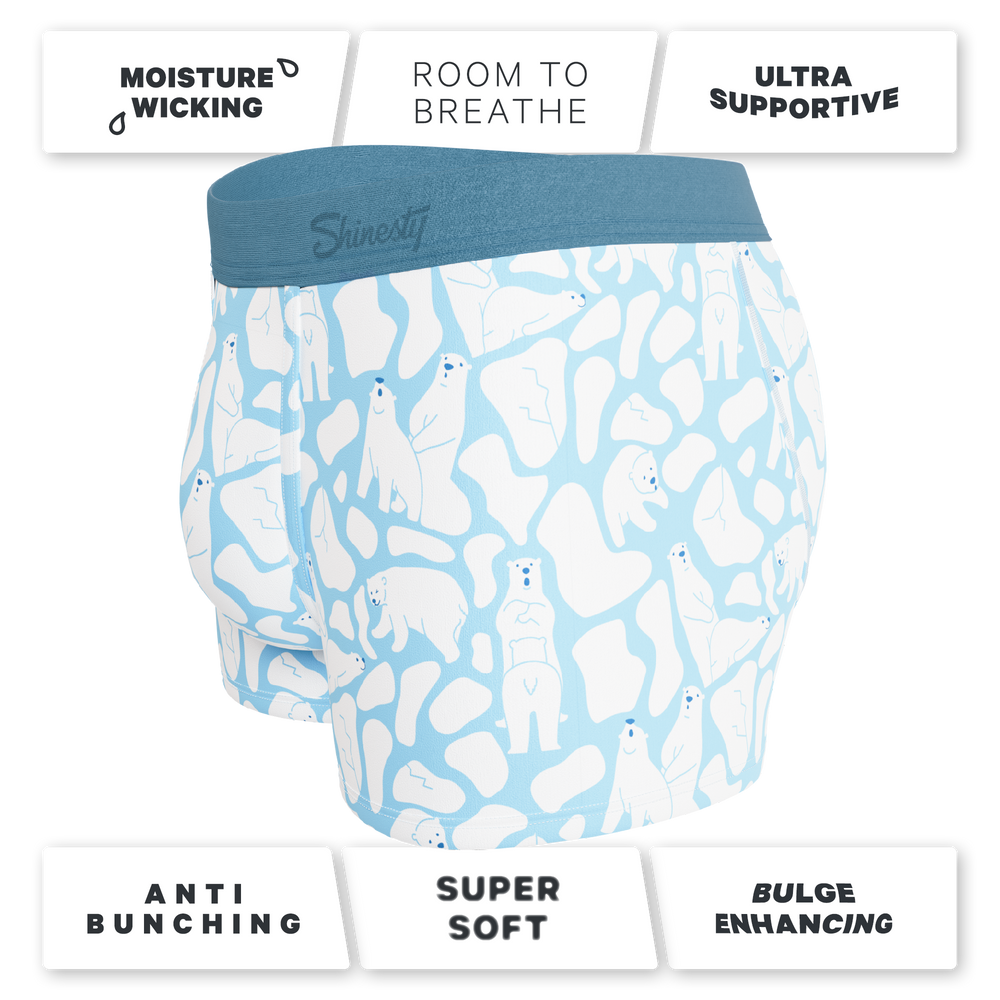 The Polar Polka | Polar Bear Scene Ball Hammock® Pouch Trunks Underwear - Shinesty - Flyclothing LLC