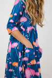 Poppies 3/4 Sleeve Pocket Twirl Dress - Mila & Rose ® - Flyclothing LLC