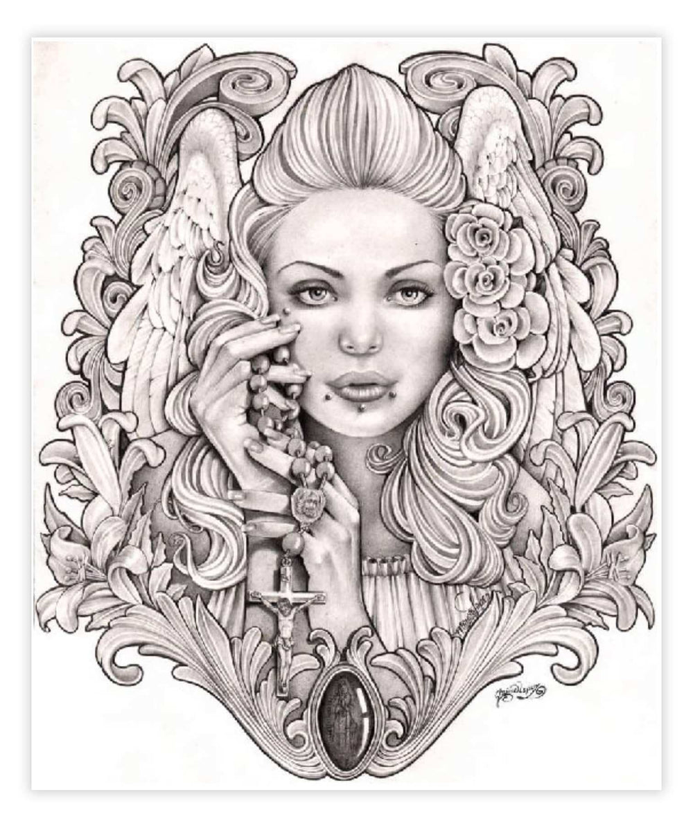 Black Market Art Company Praying Angel Print - Black Market Art Company - Flyclothing LLC