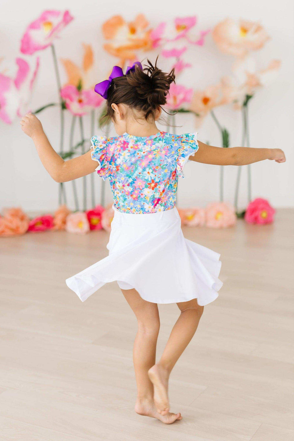 Preppy Floral S/S Ruffle Tee - Mila & Rose ® - Flyclothing LLC