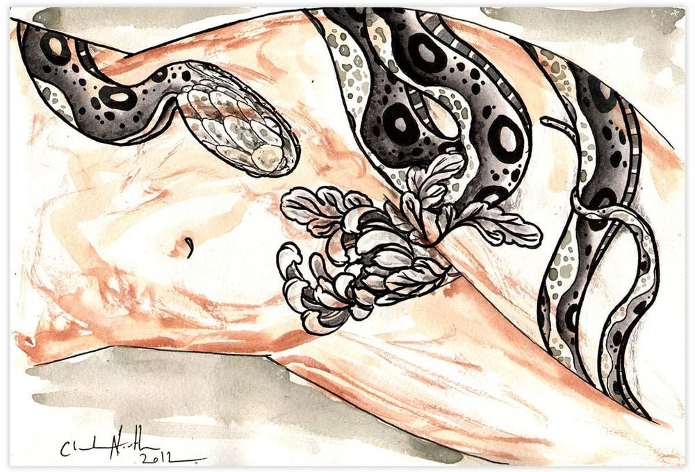 Black Market Art Company Lady Tattooed & Protected Garden Print - Black Market Art Company - Flyclothing LLC