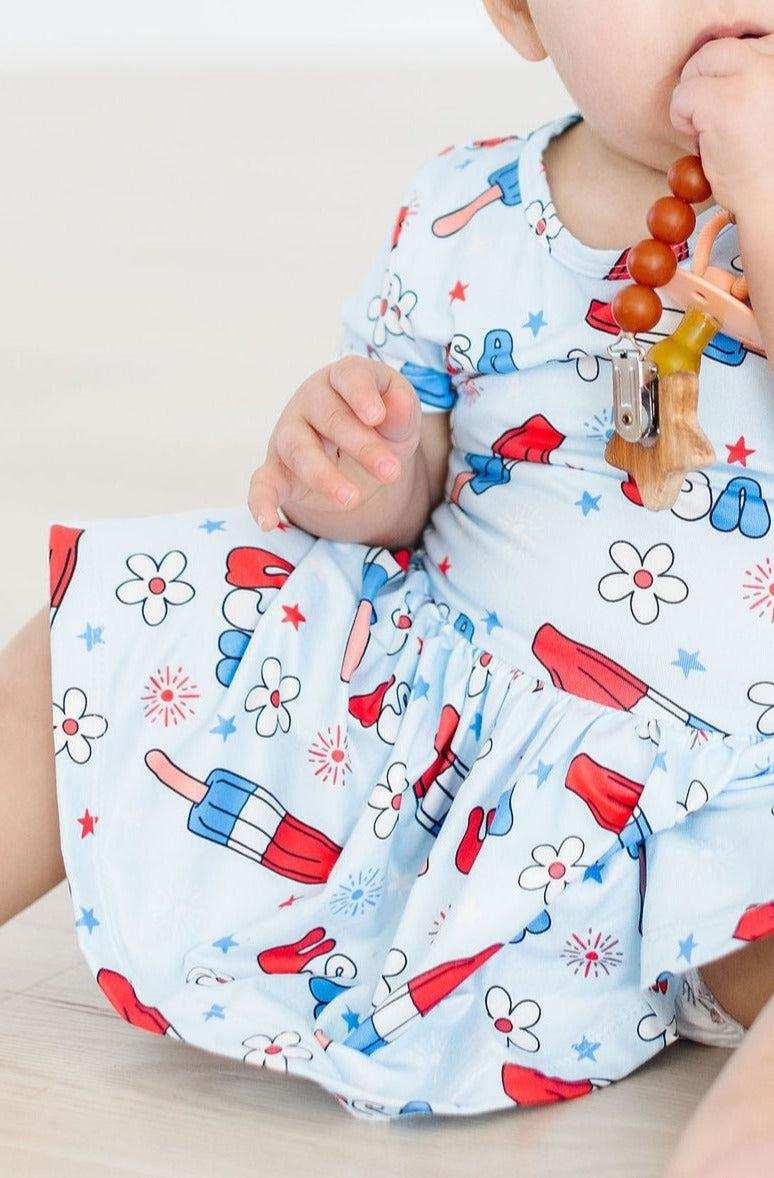 Proudly Patriotic S/S Twirl Bodysuit - Mila & Rose ® - Flyclothing LLC