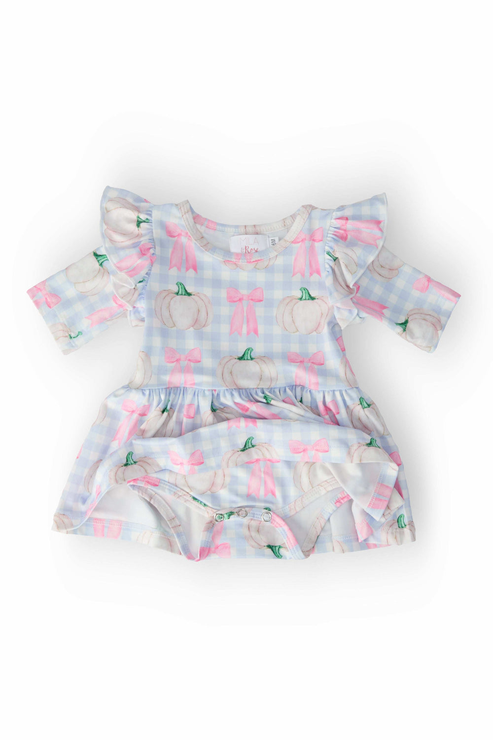 Pumpkin Picnic Twirl Flutter Bodysuit - Mila & Rose ® - Flyclothing LLC
