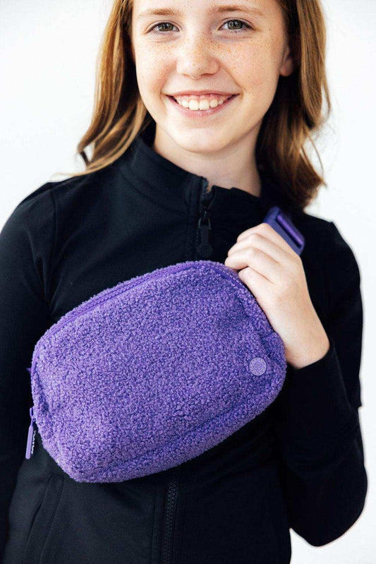 Purple Fleece Belt Bag - Mila & Rose ® - Flyclothing LLC