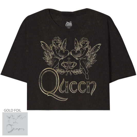 Queen Lovely Logo Oversize Crop Top - Queen - Flyclothing LLC