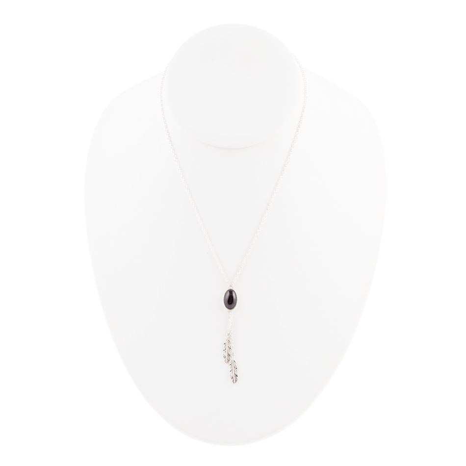 Double Or Nothing Quill Onyx and Sterling Silver Necklace - Barse Jewelry - Flyclothing LLC