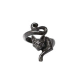 Alchemy Gothic Le Chat Noir Wrap Ring - Alchemy Gothic - Flyclothing LLC