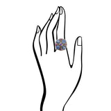 Purple Turquoise and Blue Lapis Golden Statement Ring - Barse Jewelry - Flyclothing LLC