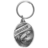 Oregon Trout Antiqued Keyring - Siskiyou Originals - Flyclothing LLC