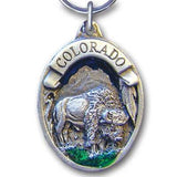 Colorado Bison Metal Key Chain with Enameled Details - Siskiyou Originals - Flyclothing LLC