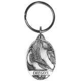 Oregon Eagle Antiqued Keyring - Siskiyou Originals - Flyclothing LLC