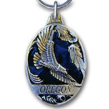 Oregon Eagle Metal Key Chain with Enameled Details - Siskiyou Originals - Flyclothing LLC