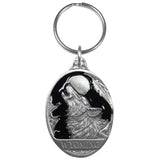 Wyoming Wolf Metal Key Chain with Enameled Details - Siskiyou Originals - Flyclothing LLC