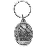 Oregon Wolf Antiqued Keyring - Siskiyou Originals - Flyclothing LLC