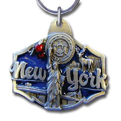 New York Statue of Liberty Metal Key Chain with Enameled Details - Siskiyou Originals - Flyclothing LLC