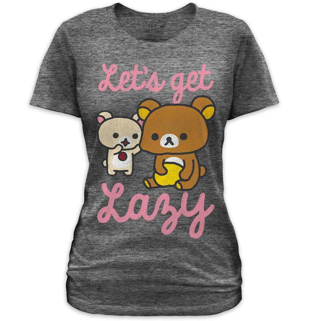 Rilakkuma Lets Get Lazy Junior Crew T-Shirt - Rilakkuma - Flyclothing LLC