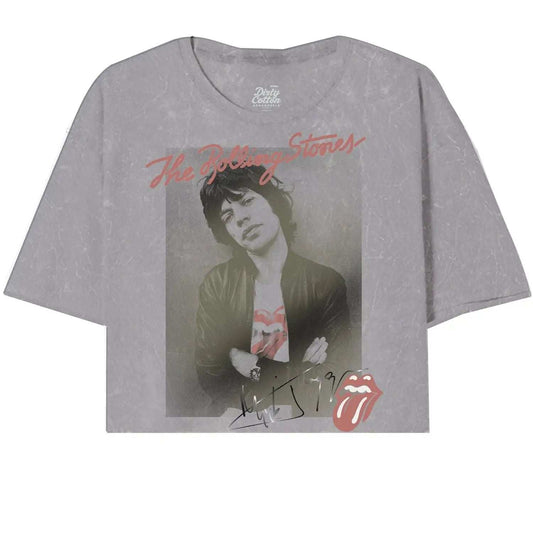 Rolling Stones-Mick Jagger Oversized Crop Tee - Rolling Stones - Flyclothing LLC