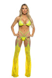 J. Valentine Stretch Lace 3Pc Bikini & Chaps Set - J. Valentine - Flyclothing LLC