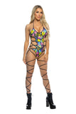 J Valentine Lace-Up Leg-Wrap Bodysuit - J. Valentine - Flyclothing LLC