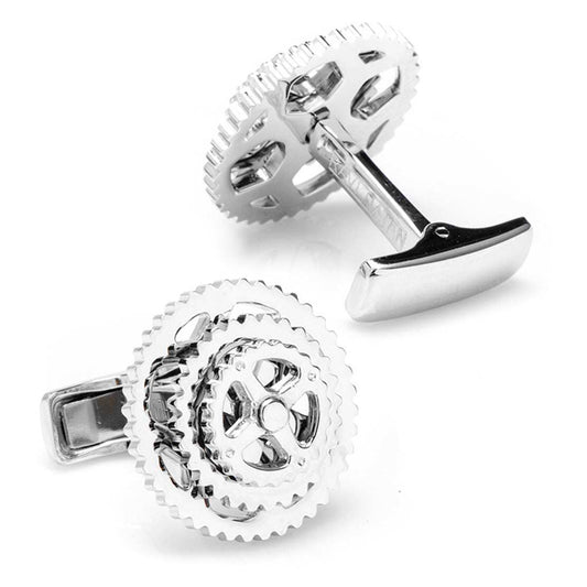 Sterling Silver Cyclist Cufflinks - Cufflinks.com - Flyclothing LLC