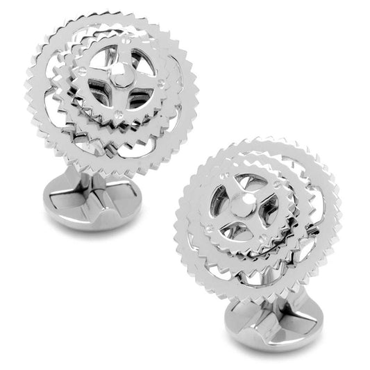 Sterling Silver Cyclist Cufflinks - Cufflinks.com - Flyclothing LLC