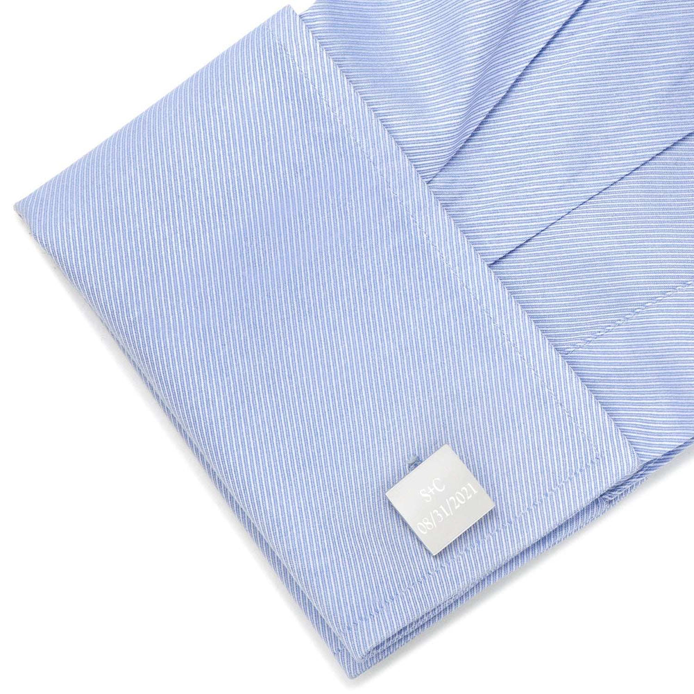 Personalized Wedding Day Engravable Square Cufflinks - Cufflinks.com - Flyclothing LLC