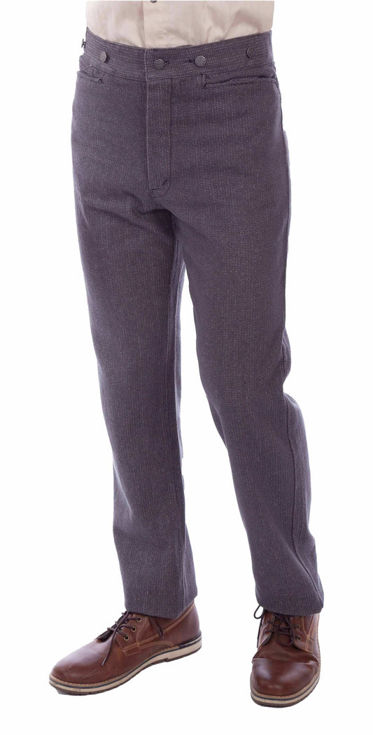 rangewear charcoal 97% cotton 3% spandex raised dobby stripe pant - Scully Leather - Flyclothing LLC