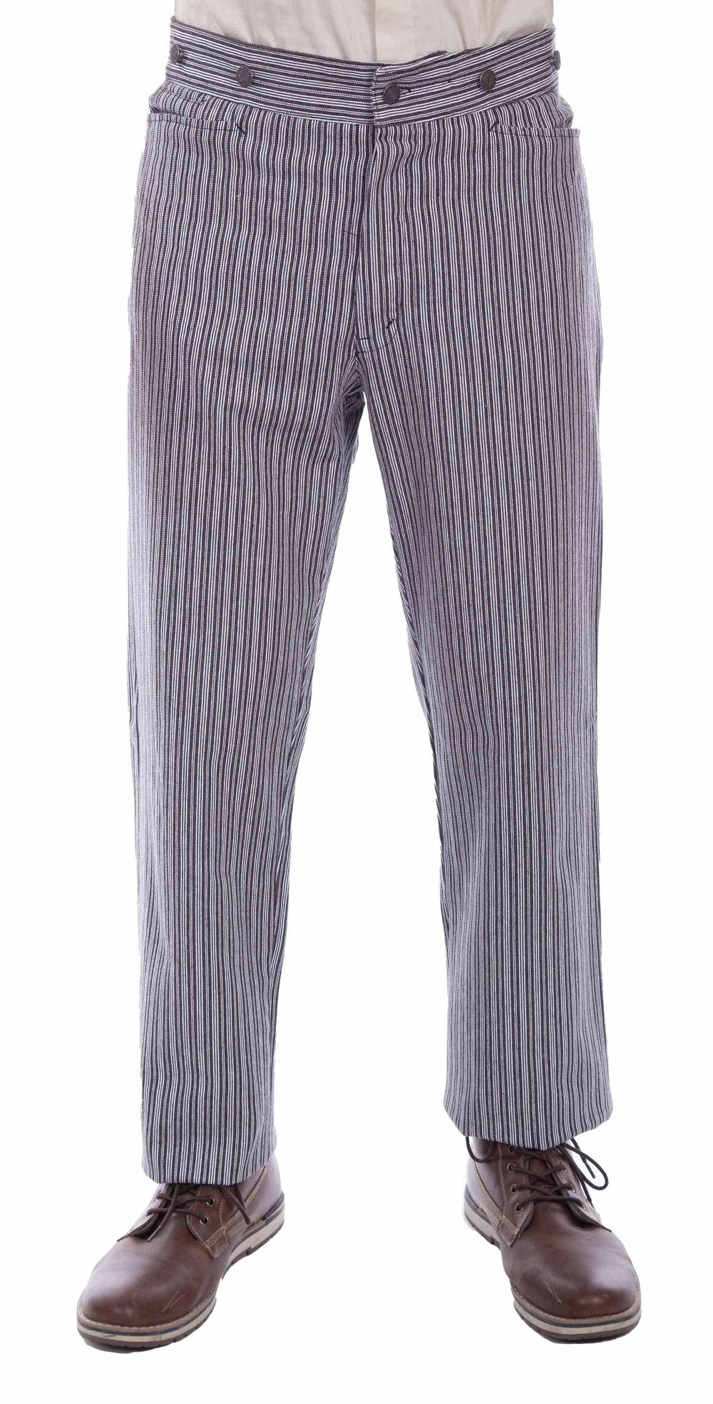 rangewear black 97% cotton 3% spandex rail stripe pant - Scully Leather - Flyclothing LLC