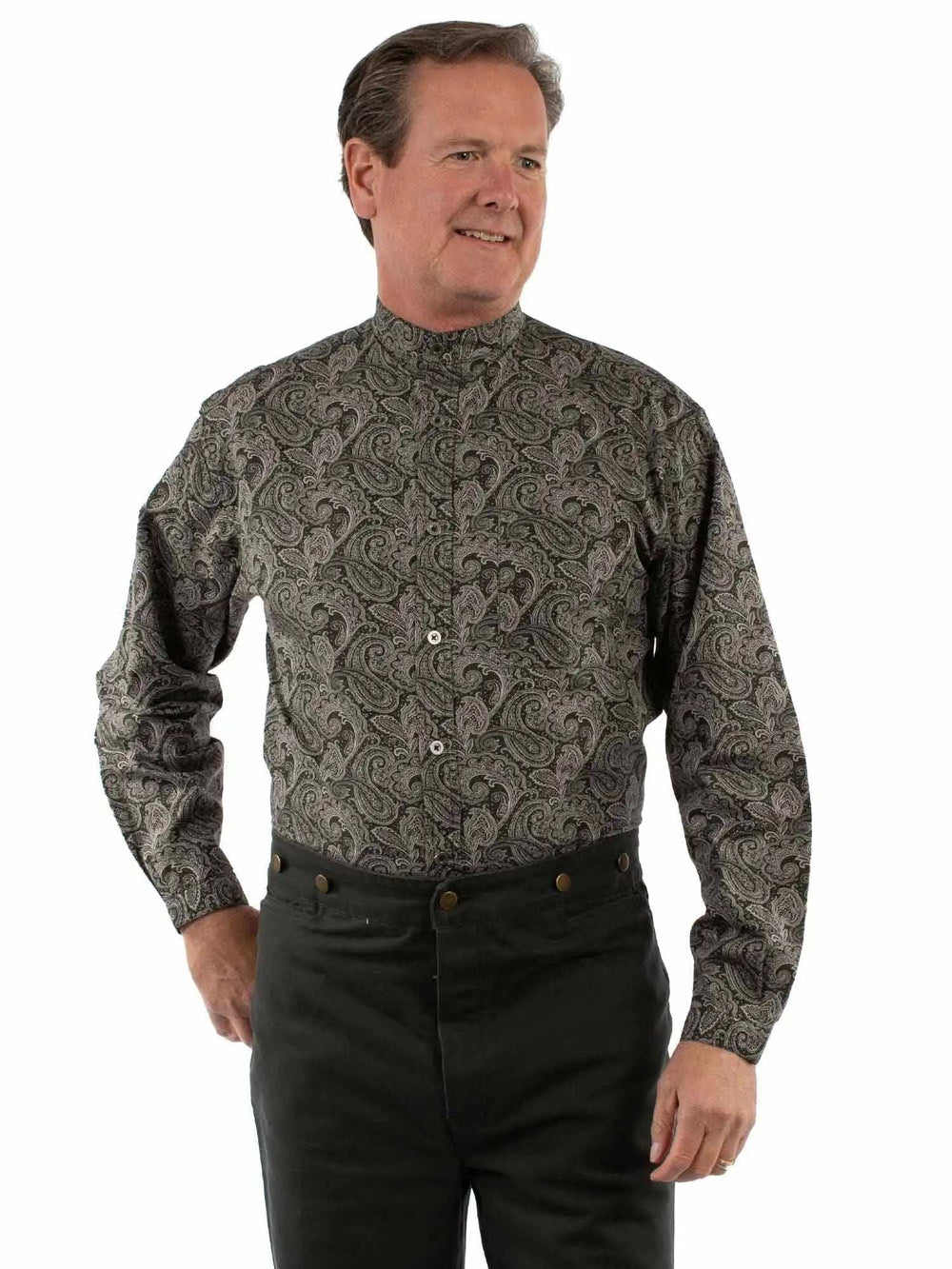 Scully Leather Black Paisley Shirt - Scully Leather - Flyclothing LLC