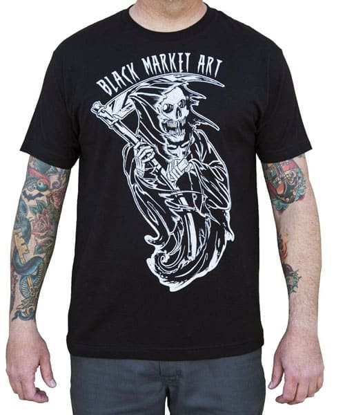Black Market Art Company Reaper Men's T-Shirt - Black Market Art Company - Flyclothing LLC