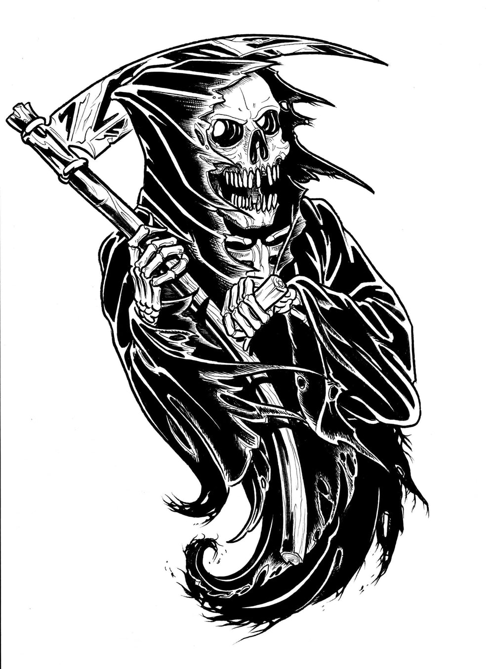 Black Market Art Company Reaper Men's T-Shirt - Black Market Art Company - Flyclothing LLC