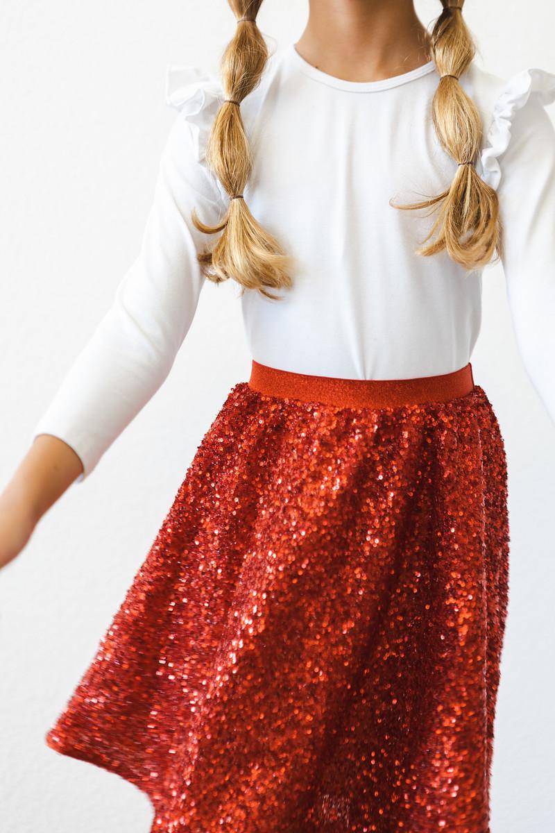Red Sequin Twirl Skort - Mila & Rose ® - Flyclothing LLC