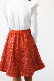 Red Sequin Twirl Skort - Mila & Rose ® - Flyclothing LLC