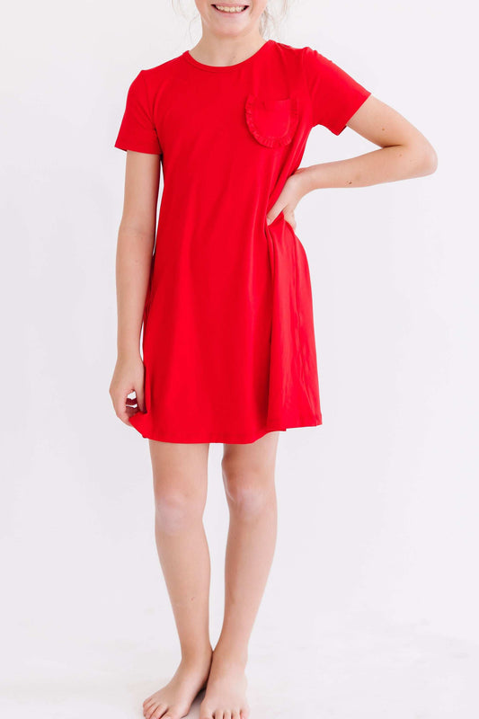 Red T-Shirt Dress - Mila & Rose ® - Flyclothing LLC