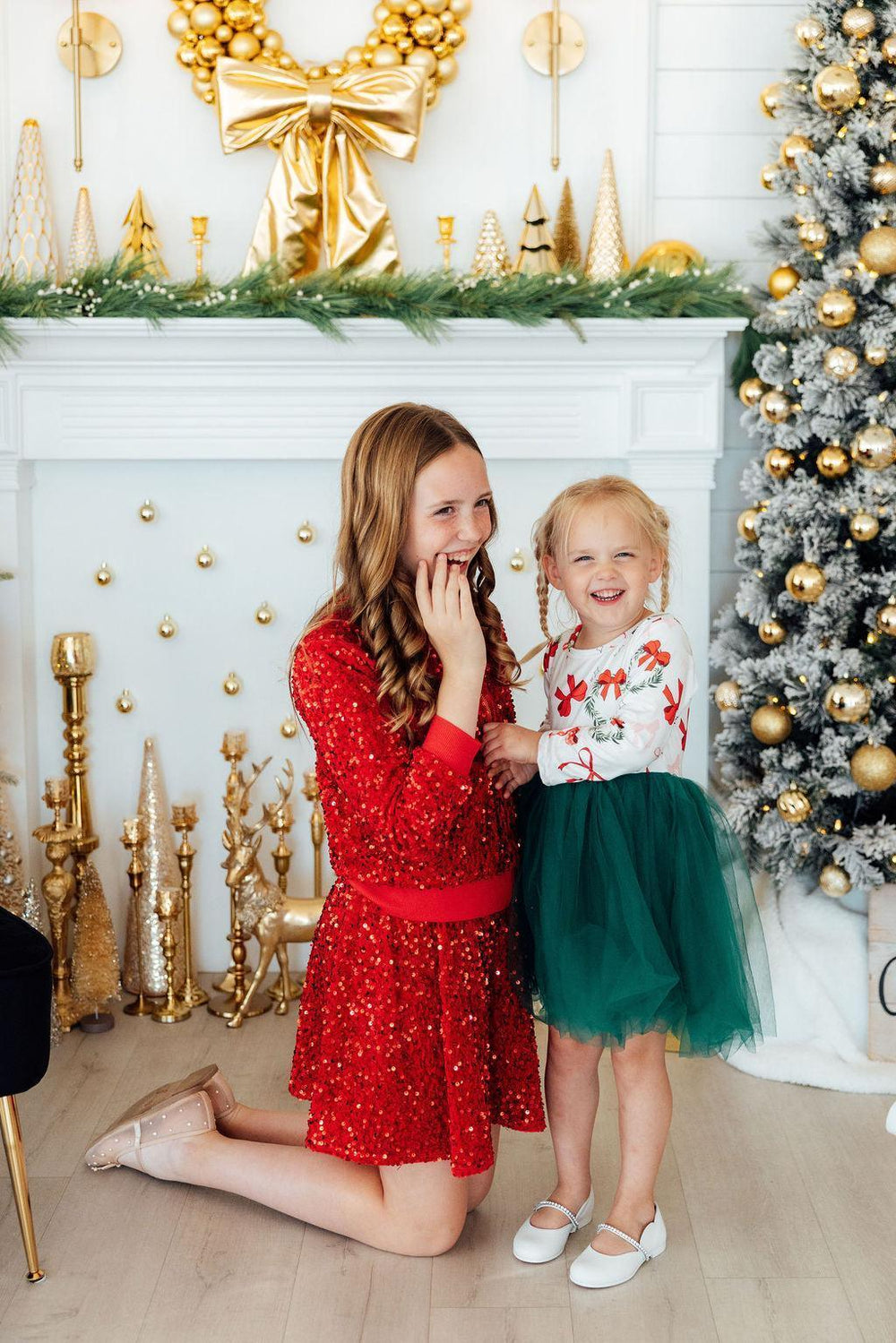 Red Velvet Sequin Twirl Skort - Mila & Rose ® - Flyclothing LLC