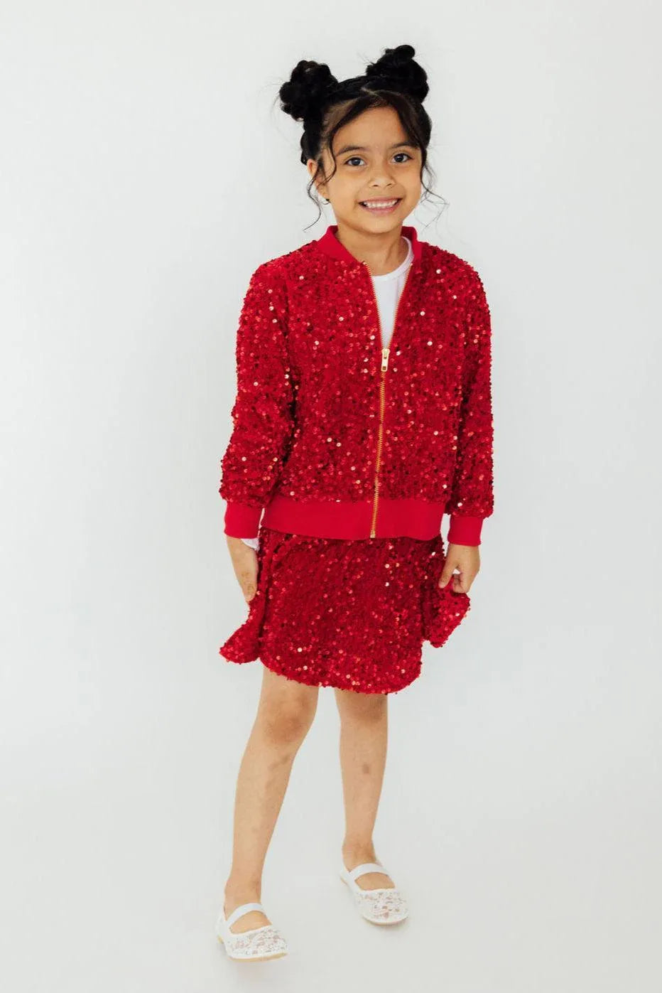 Red Velvet Sequin Twirl Skort - Mila & Rose ® - Flyclothing LLC