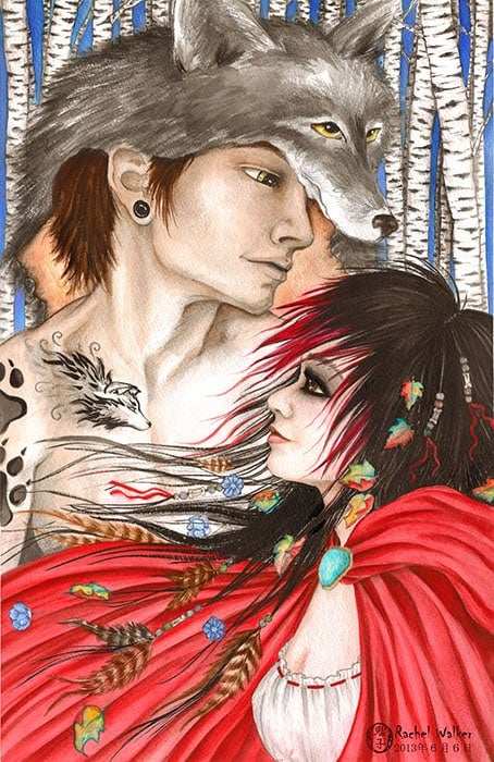 Black Market Art Company Red and the Wolf Print - Black Market Art Company - Flyclothing LLC