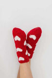 Red/Coconut Heart Cozy Socks - Mila & Rose ® - Flyclothing LLC
