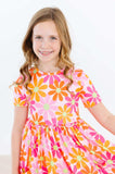 Retro Daisies S/S Pocket Twirl Dress - Mila & Rose ® - Flyclothing LLC