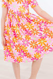 Retro Daisies S/S Pocket Twirl Dress - Mila & Rose ® - Flyclothing LLC
