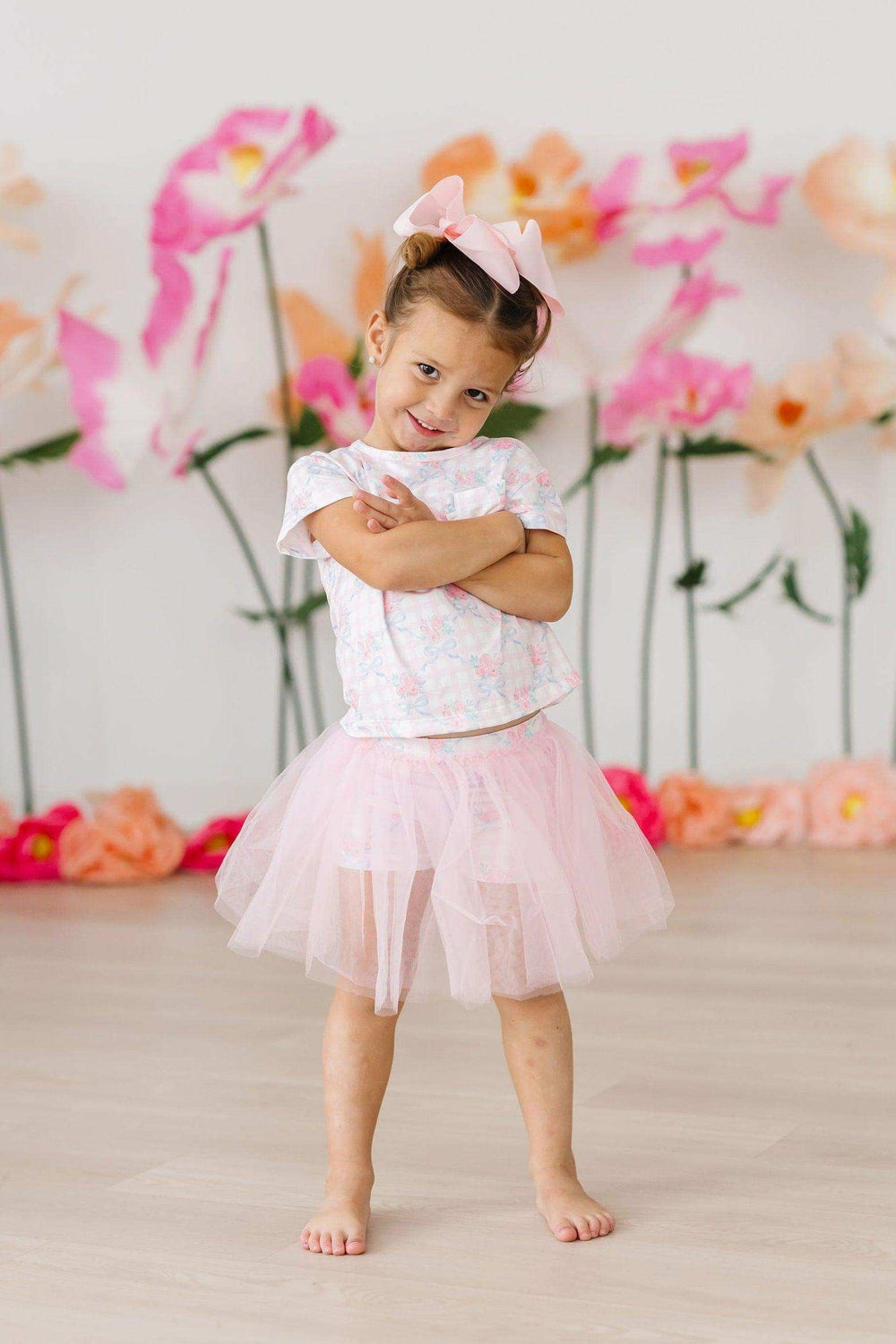 Ribbons & Roses Ruffle Pocket Tee - Mila & Rose ® - Flyclothing LLC