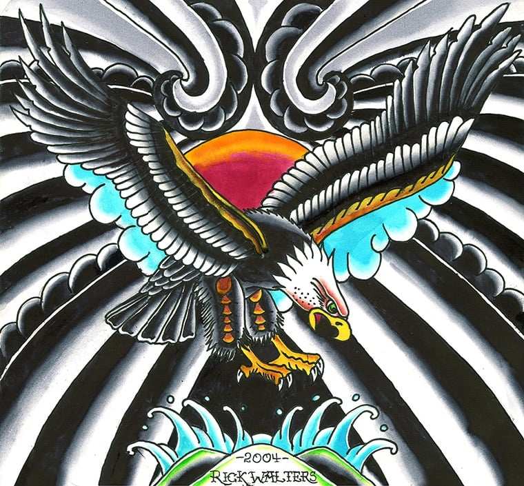 Black Market Art Company Eagle Print - Black Market Art Company - Flyclothing LLC
