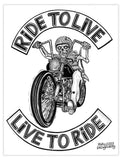 Black Market Art Company Ride to Live Print - Black Market Art Company - Flyclothing LLC