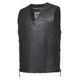 Rifleman - Mens Premium Leather Vest - Unik Just for Bikers - Flyclothing LLC