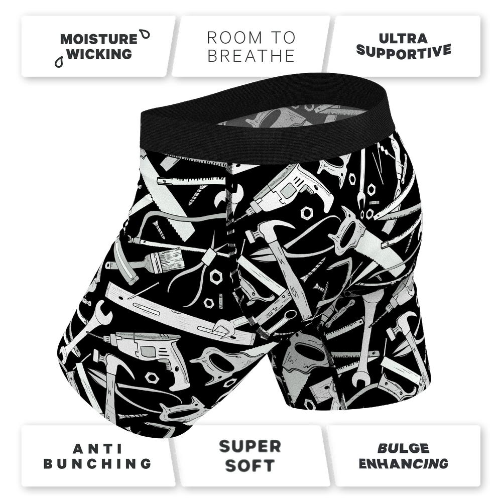 The Righty Tighty | Wrench Long Leg Ball Hammock® Pouch Underwear With Fly - Shinesty - Flyclothing LLC