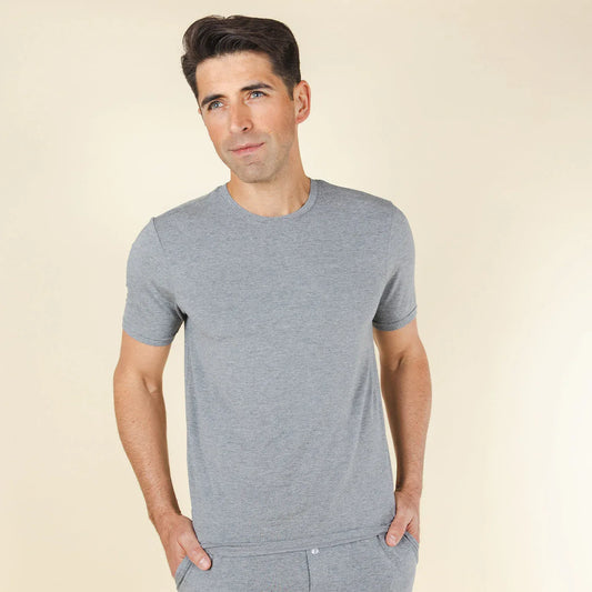 The Rock Solid | Mild Grey SleepDeep™ Men’s Pajama Shirt - Shinesty - Flyclothing LLC