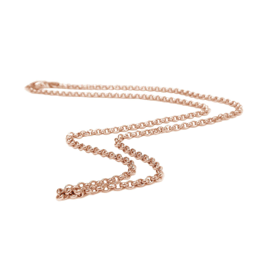 18K Rose-Gold Vermeil Thin Rolo Chain - Belle Étoile Jewelry - Flyclothing LLC