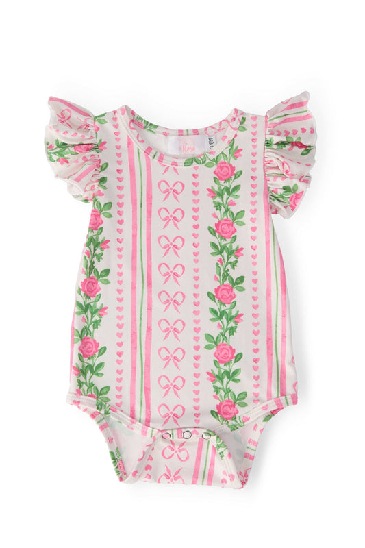 Rosebud Bows S/S Flutter Bodysuit - Mila & Rose ® - Flyclothing LLC