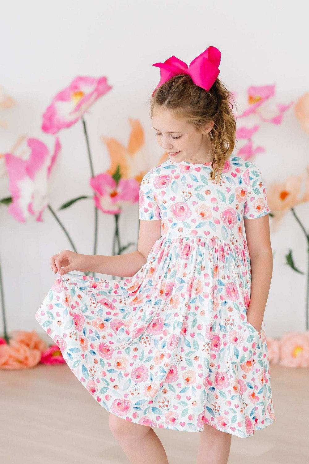 Rosettes S/S Pocket Twirl Dress - Mila & Rose ® - Flyclothing LLC
